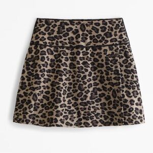 Chic Leopard Print Mini Skirt with built in shorts